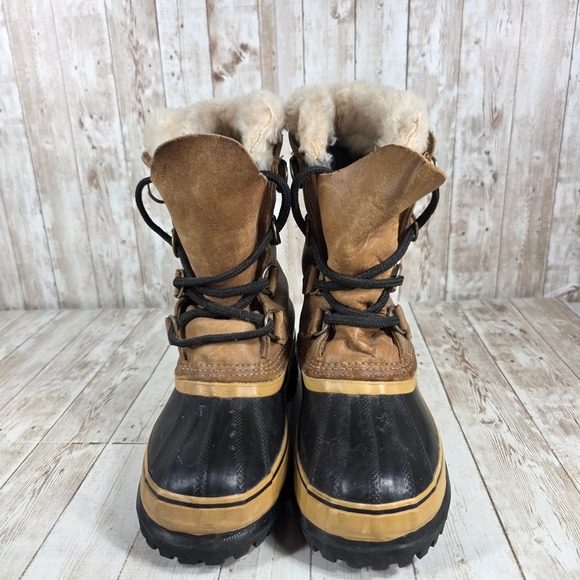 Sorel Caribou Winter Snow Boots Women's Size 5 WOS Tan‎ Waterproof Insulated - Picture 4 of 5